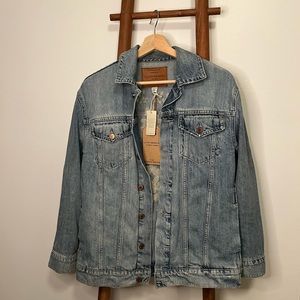 Lucky Brand Jean Jacket - Chenille Oversized Trucker Jean Jacket - Embroidered❤️